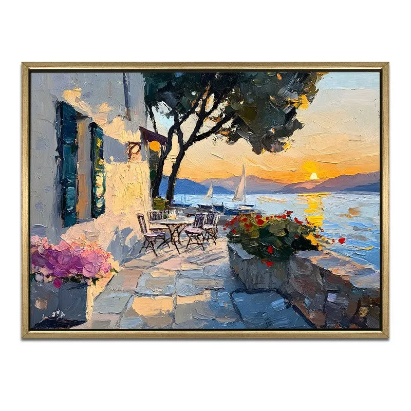 Seaside Pine Canvas Wall Painting With Frame media 3