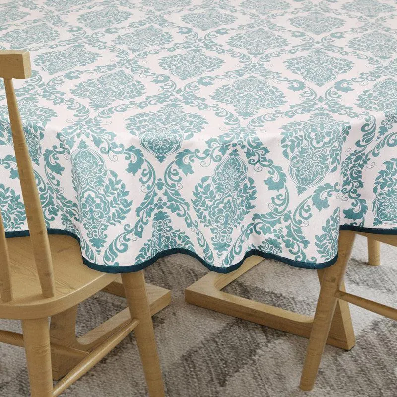Ardila Ethnic Round Table Cover - Teal media 3