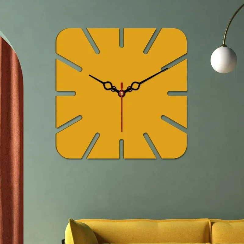 Sharp Edge Square Wooden Wall Clock media 3