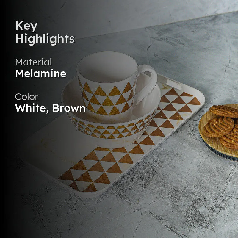 Mivono Serving Set (Brown & White) - Three Piece Set media 2