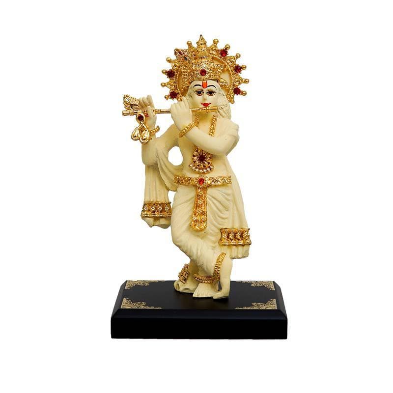 Standing Krishna Murti - Beige media 4