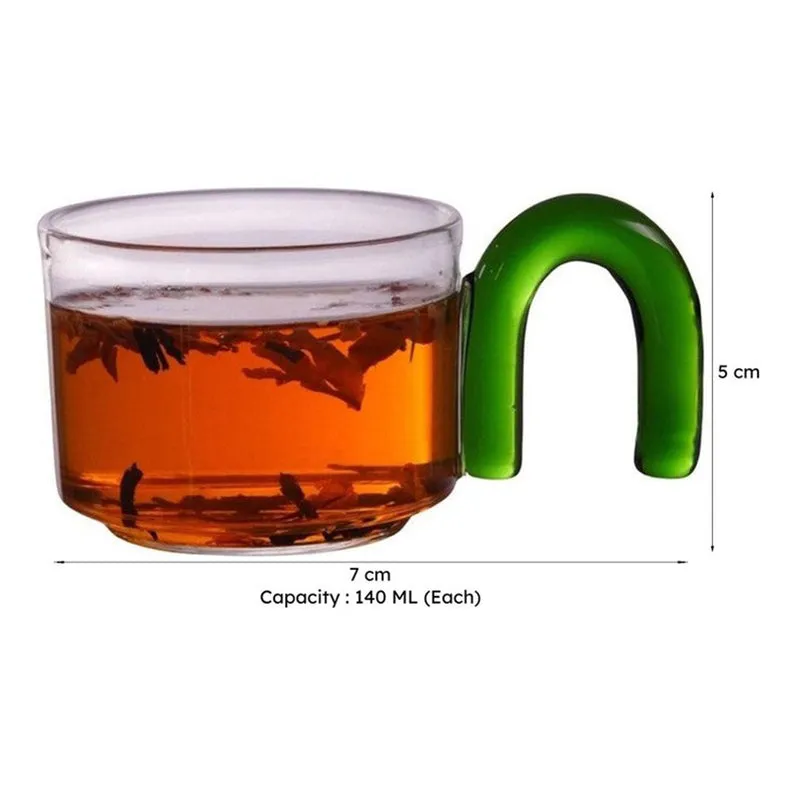 Vynora Borosilicate Glass Tea Cup (140 mL Each) - Set Of Four media 7