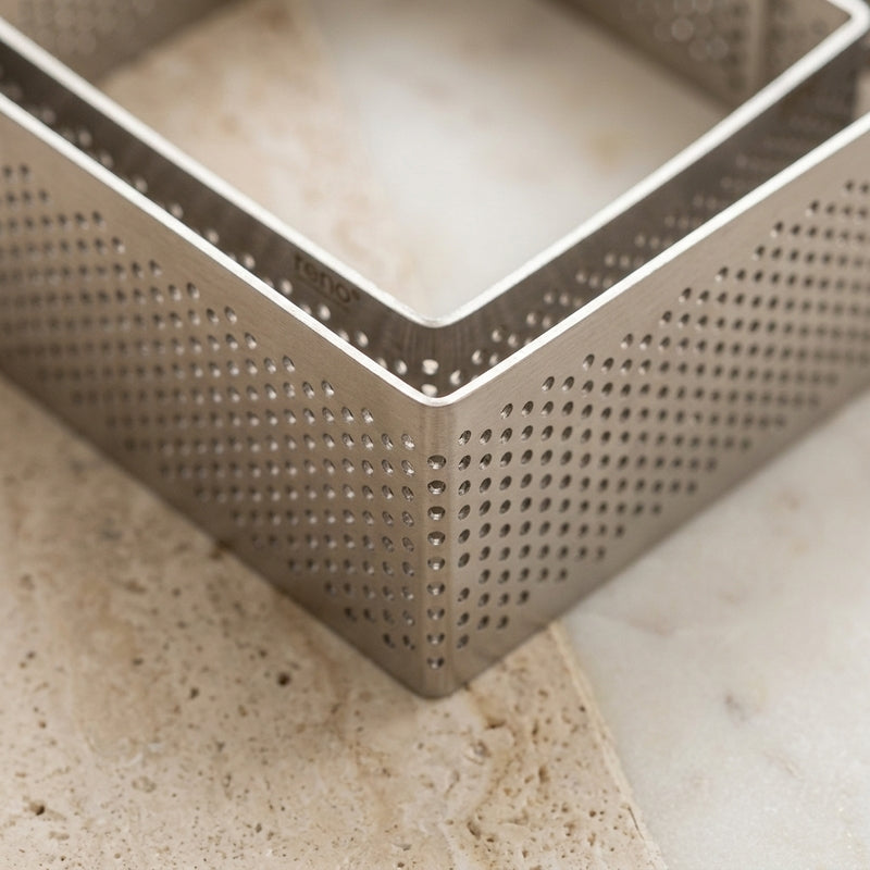 Perforated Square Tart Ring  - Set Of Three media 3