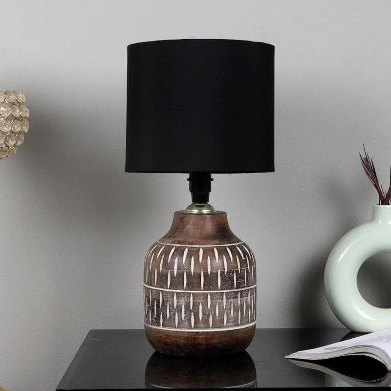 Bisara Dante Fabric Table Lamp - Black,Brown media 3