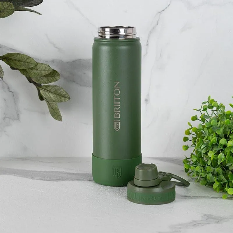 Quench Chic Hot & Cold Thermos Water Bottle (Green & Blue, 750 mL Each) - Set Of Two media 3