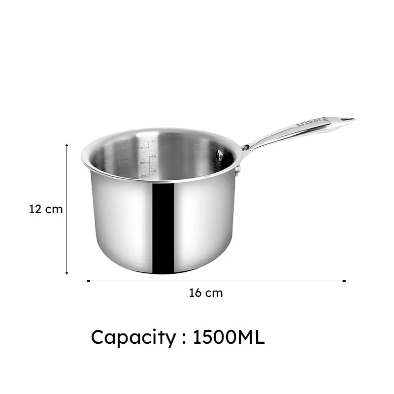 Trilinea Deep Triply Saucepan - 1500 mL/6 Inch media 6