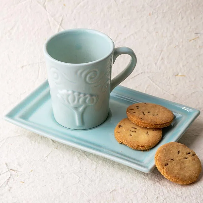 Arora Serveware Combo (Sky Blue) - Four Piece Set media 5