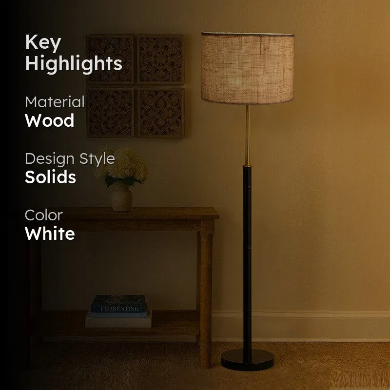 Horizon Curve Wooden Floor Lamp - White media 2