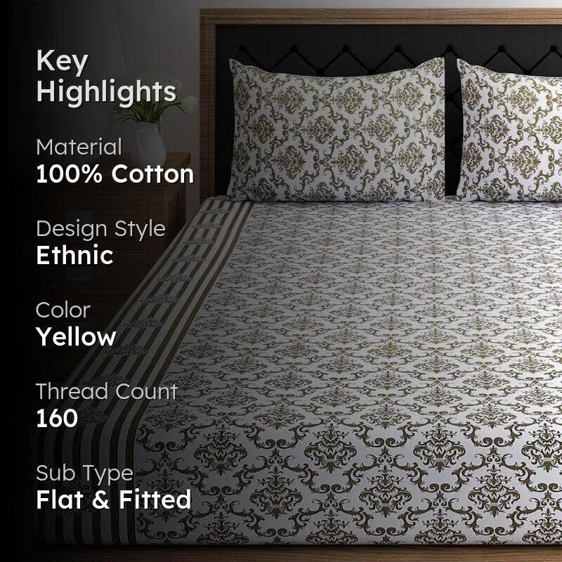 Swayam Peace Paradise Cotton Bedsheet - 160 TC media 2