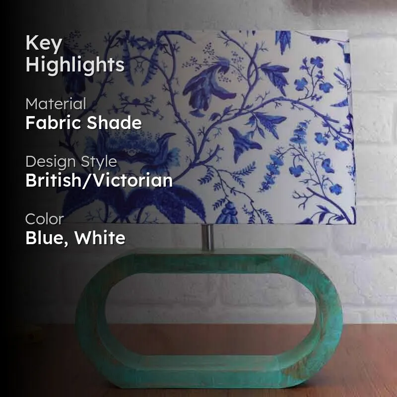 Daydream Fabric Table Lamp - Blue,White media 2