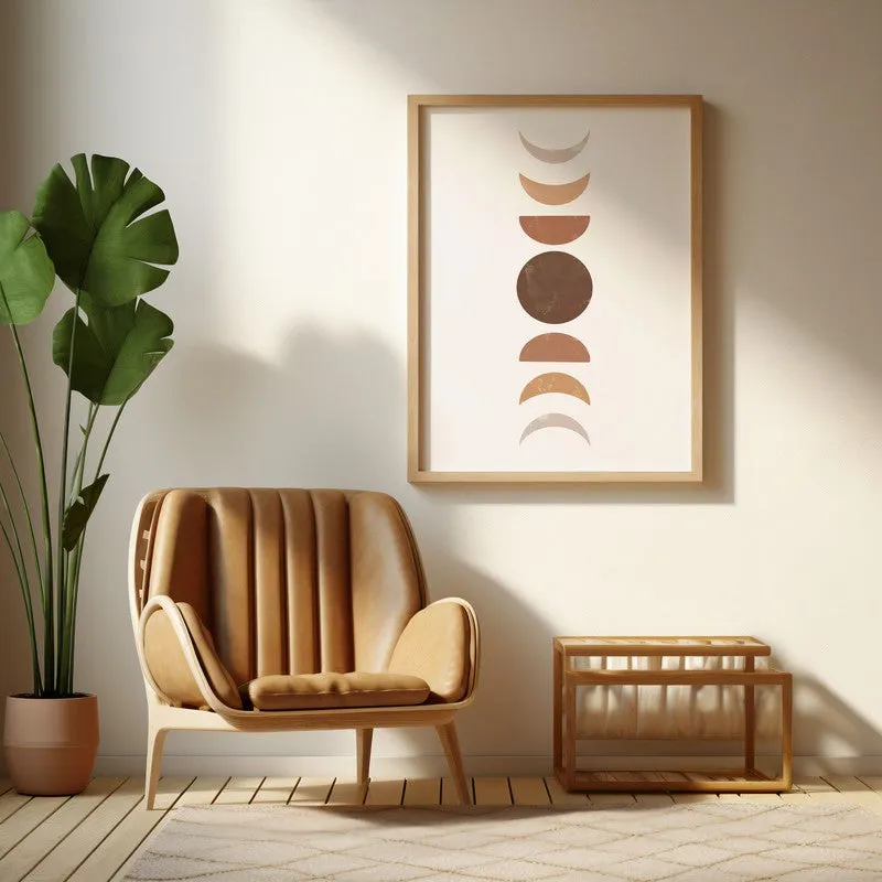 Celestial Balance Canvas Wall Painting With Brown Frame media 6