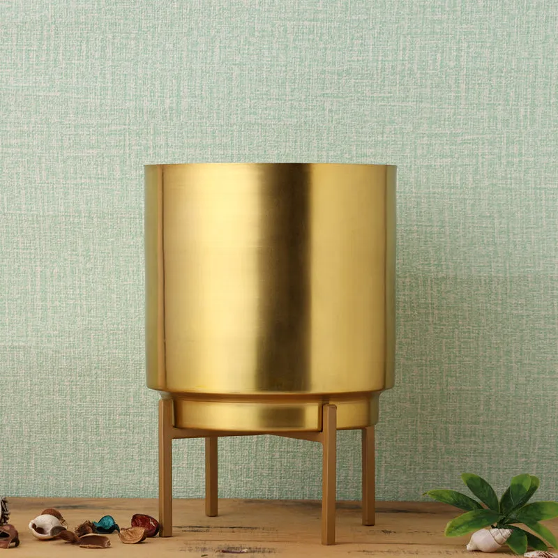 Root Rise Ember Golden Planter With Stand media 6