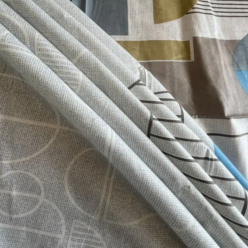 Textura Cotton Bedsheets (Blue,Off White) - 400 TC media 5