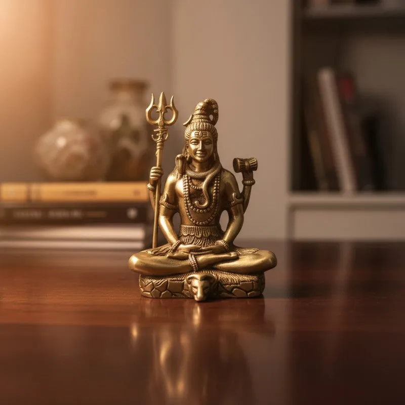 Kailash Nath Shiva Brass Idol media 1