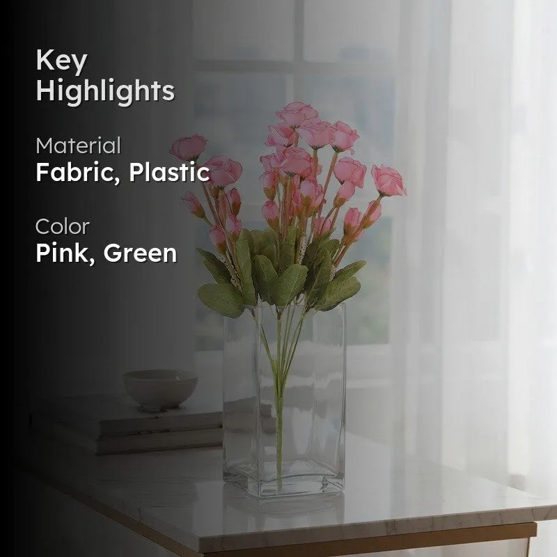 Mini Rose Artificial Flowers - Pink media 2