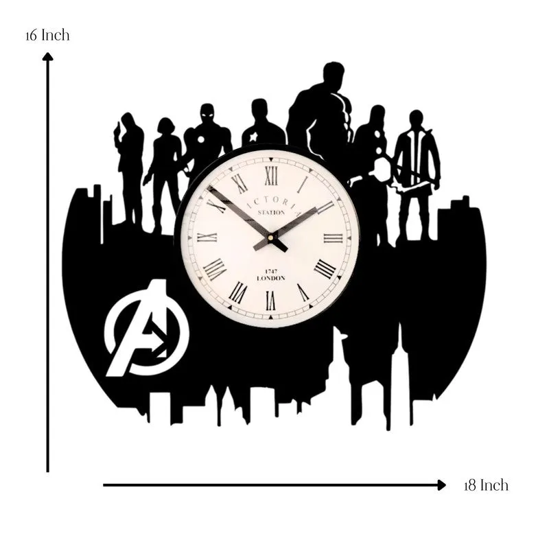 Sketch Steel Analog Wall Clock - Black media 7