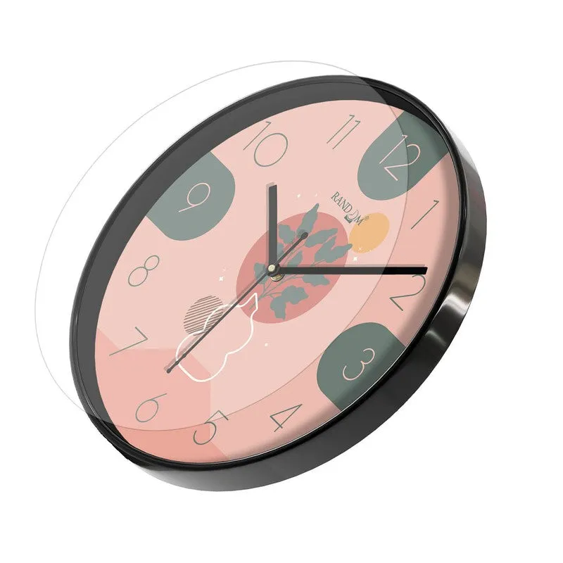 Roseate Round Analog Wall Clock - Pink media 5