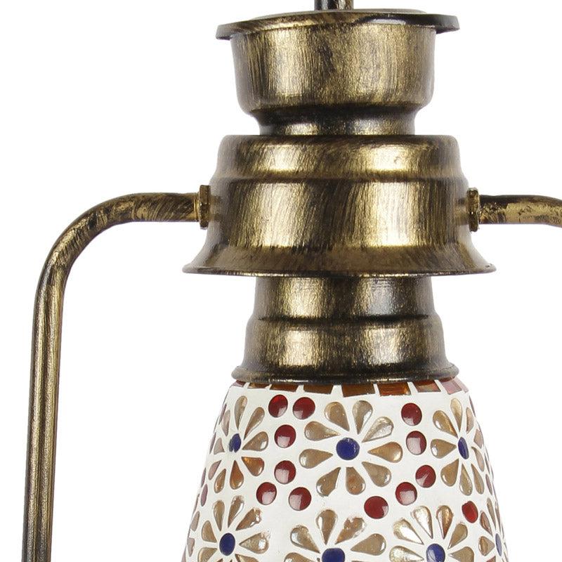 Admya Mosaic Lantern Iron & Glass Table Lamp - Multicolor media 6