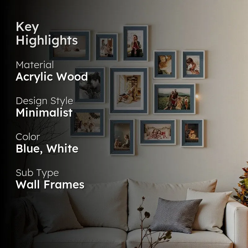 Memories To Rejoice Photo Frames (Blue) - Set Of Twelve media 2