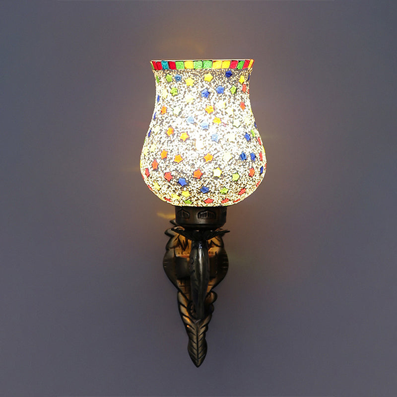 Ekta Ziada Mosaic Glass & Metal Wall Lamp