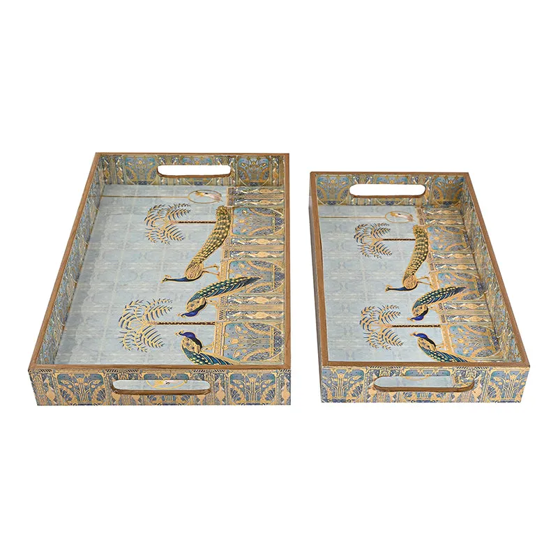Chitramayi Wood Serving Tray - Set Of Two media 7