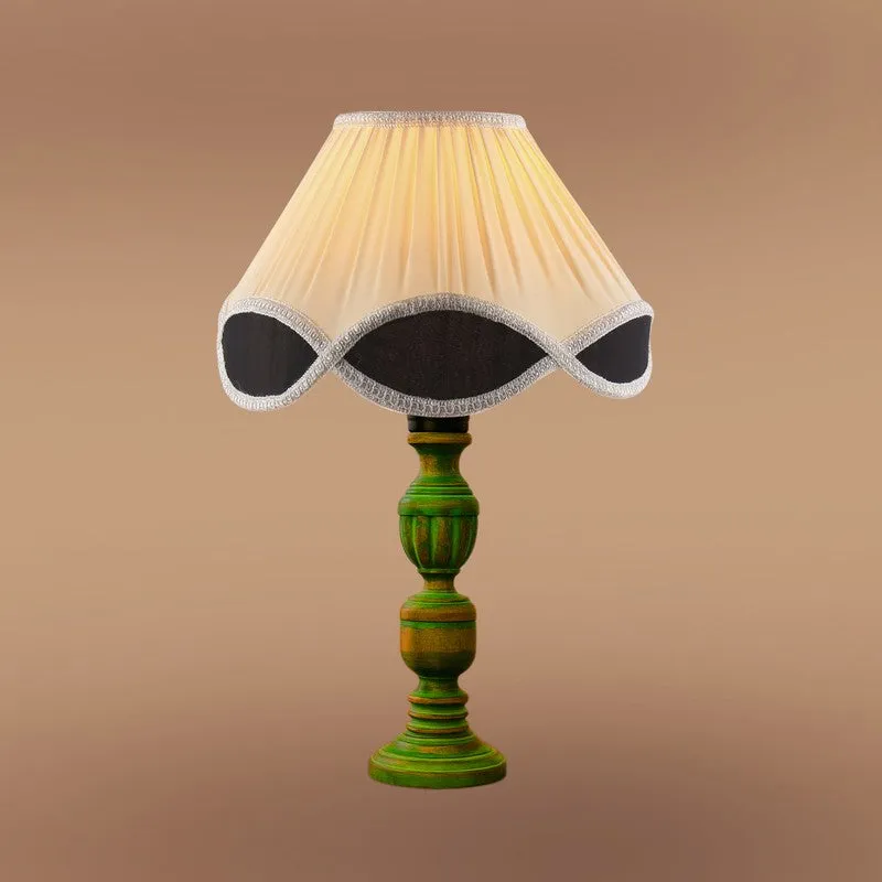 Arvello Zyra Wooden Table Lamp - OffWhite media 6