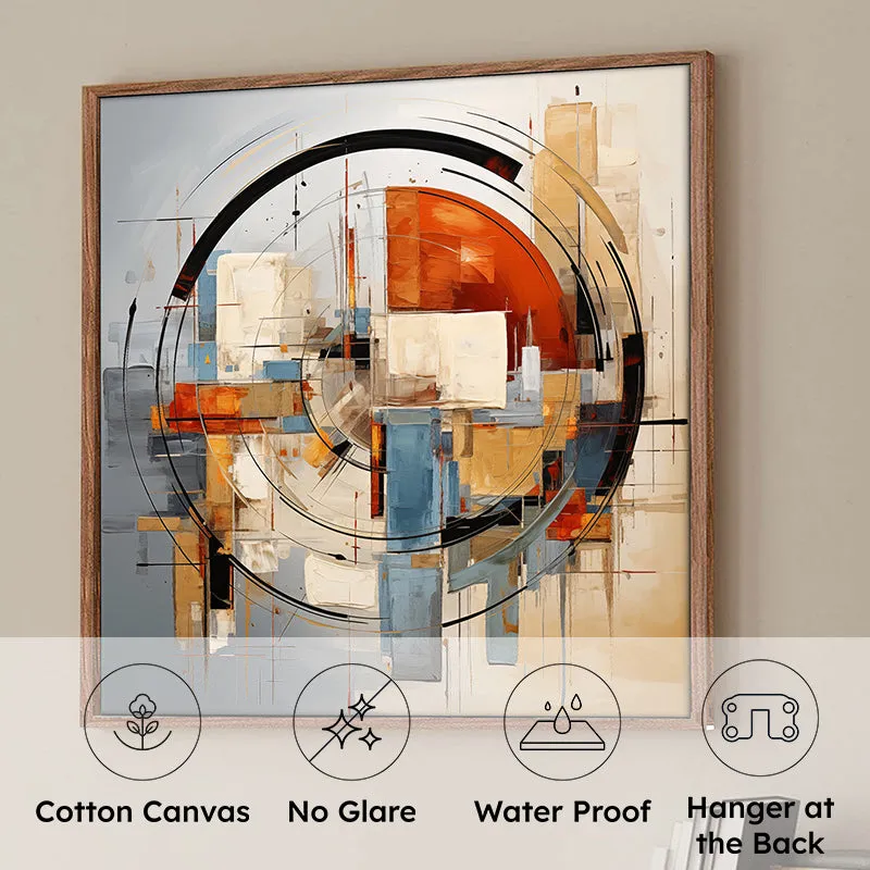 Abstract Geometry Wall Art With Frame media 8