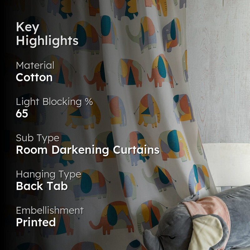 Tranquebar Home Eli Geo Cotton Curtains(Multicolor) - Set Of Two media 2