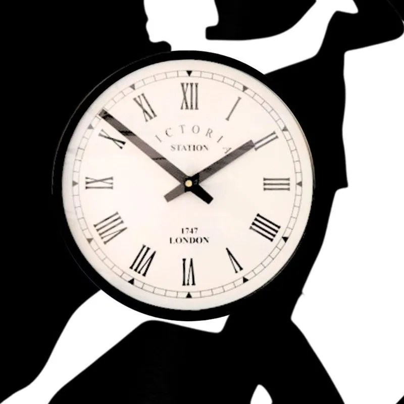 Charm Steel Analog Wall Clock - Black media 5