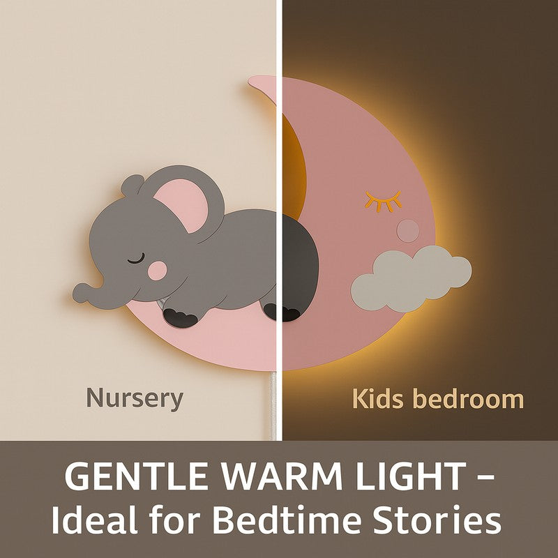 Dreamy Elephant Battery Operated Wall Lamp media 6