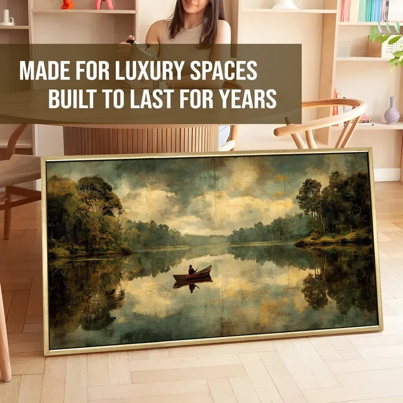 Solitary Boat Reflection Wall Art media 5