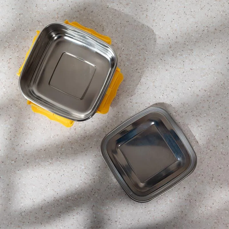 Hotserve Stainless Steel Lunch Box (Yellow) - 400 mL media 6