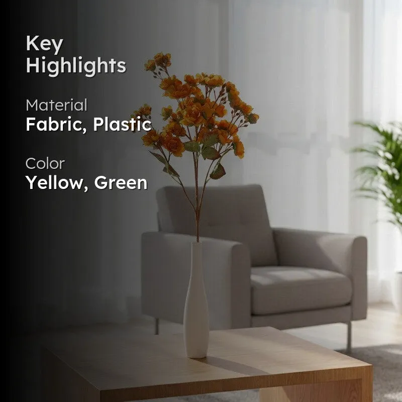 Multiflora Meadow Artificial Flower Spray - Yellow media 2