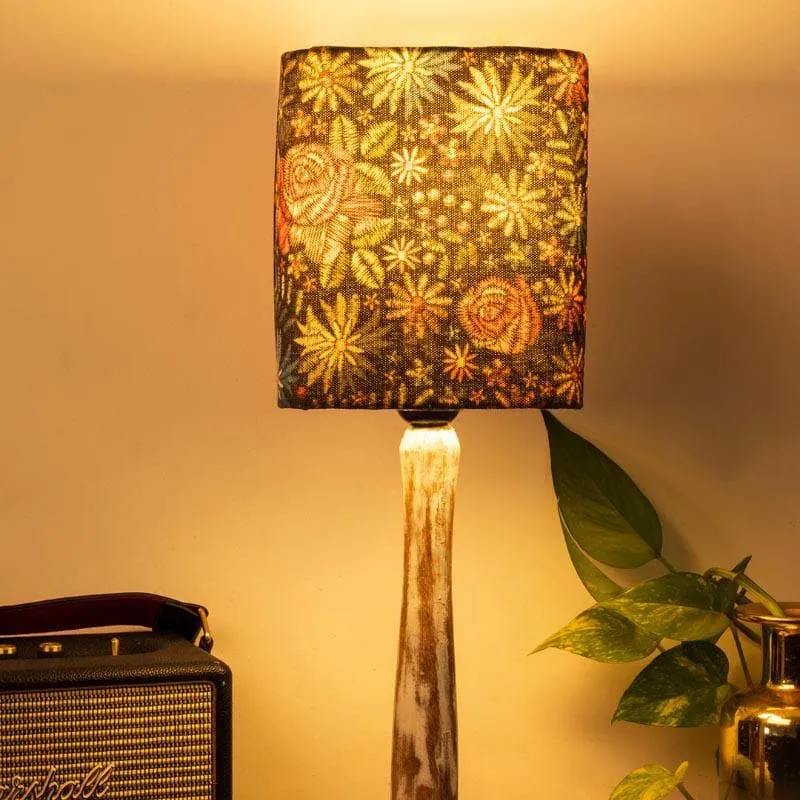 Psychedelic Trance With Distress Stand Fabric Table Lamp - Multicolor media 1