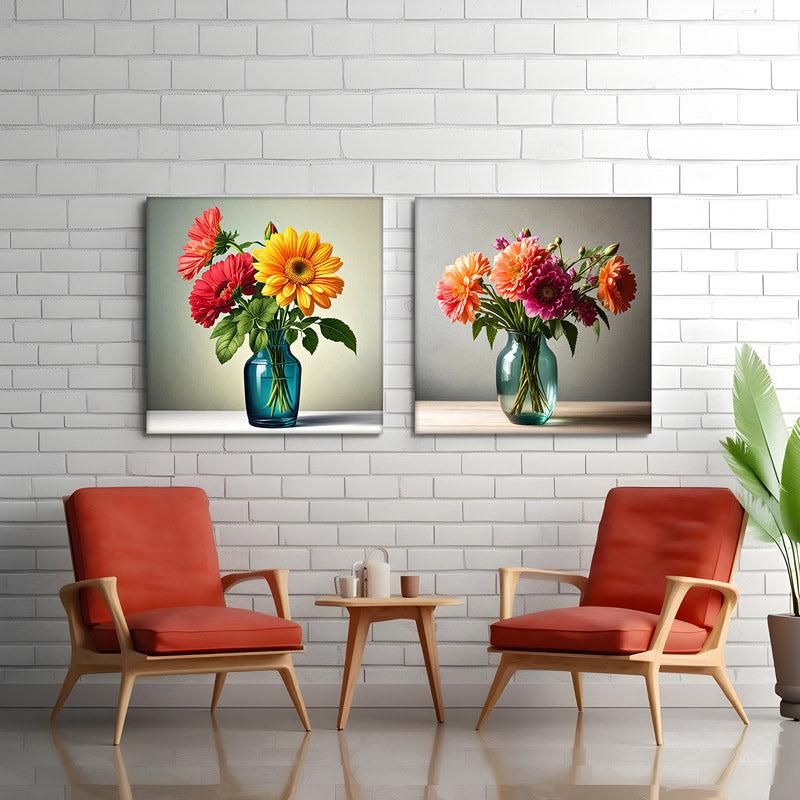Ashmi Floral Wall Art - Set Of Two