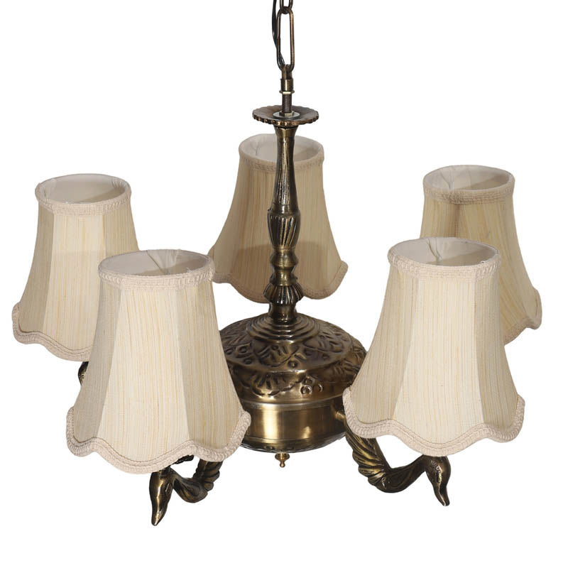 Vibha Conical Golden Antique Ceiling Lamp media 4