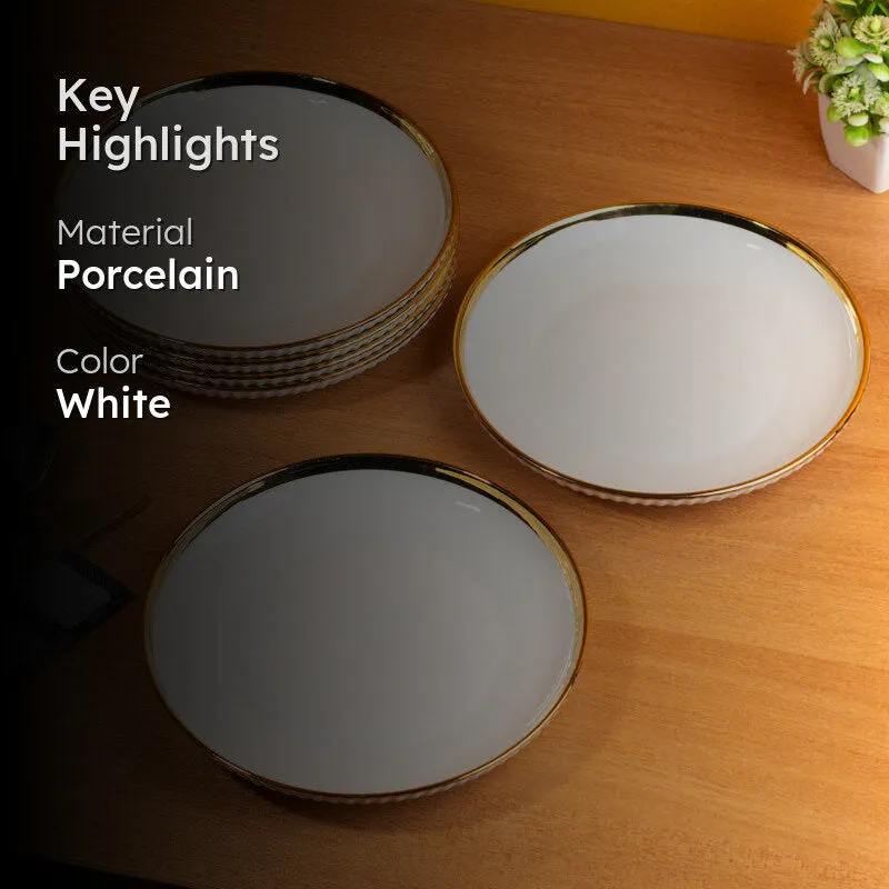 Golden Rim Quarter Plate - Set Of Two media 2