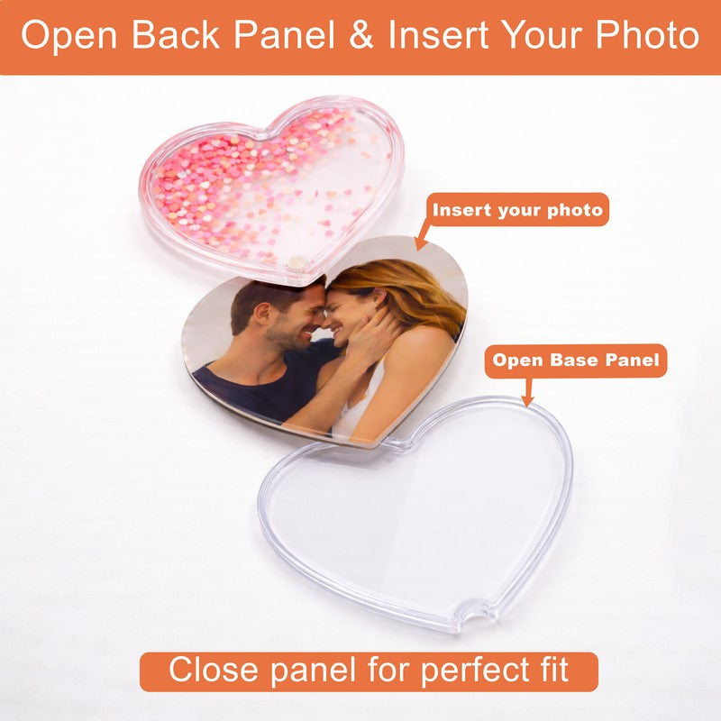 Heart Glitter Acrylic Photo Frame - Red media 5