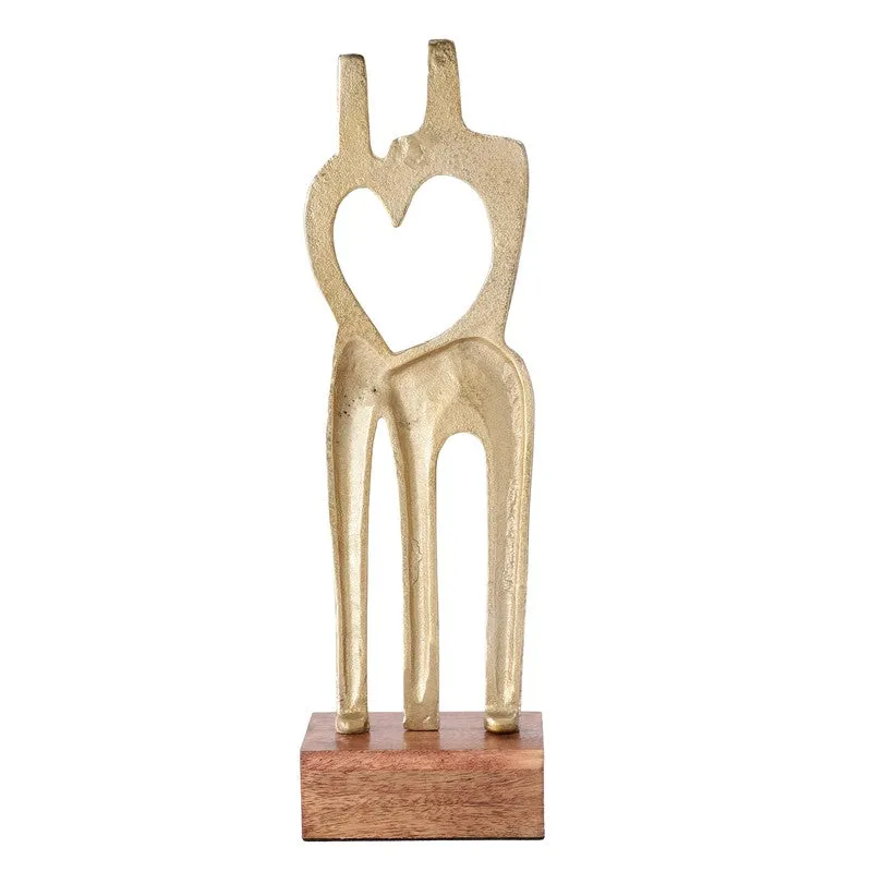 Obsidian Love Aluminum Showpiece - Gold media 5