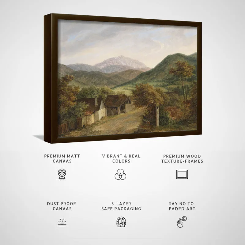 Mountain Homes Wood Wall Art With Frame - Black media 5