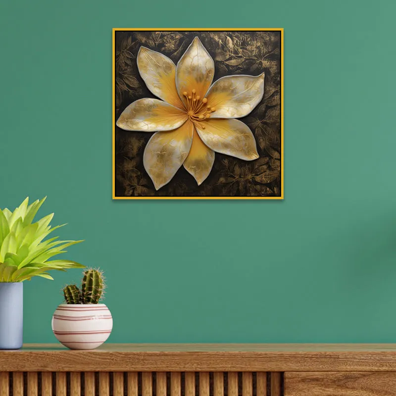 Solitude Of Petals Canvas Wall Art With Frame media 5