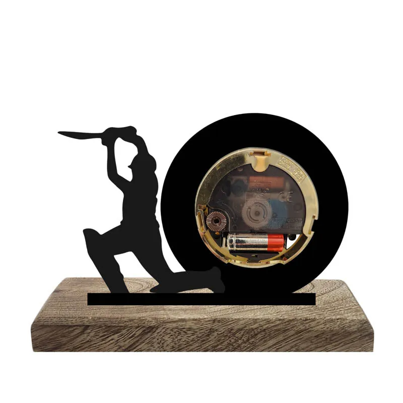 Wicket Watch Iron & Mango Wood Table Clock media 4
