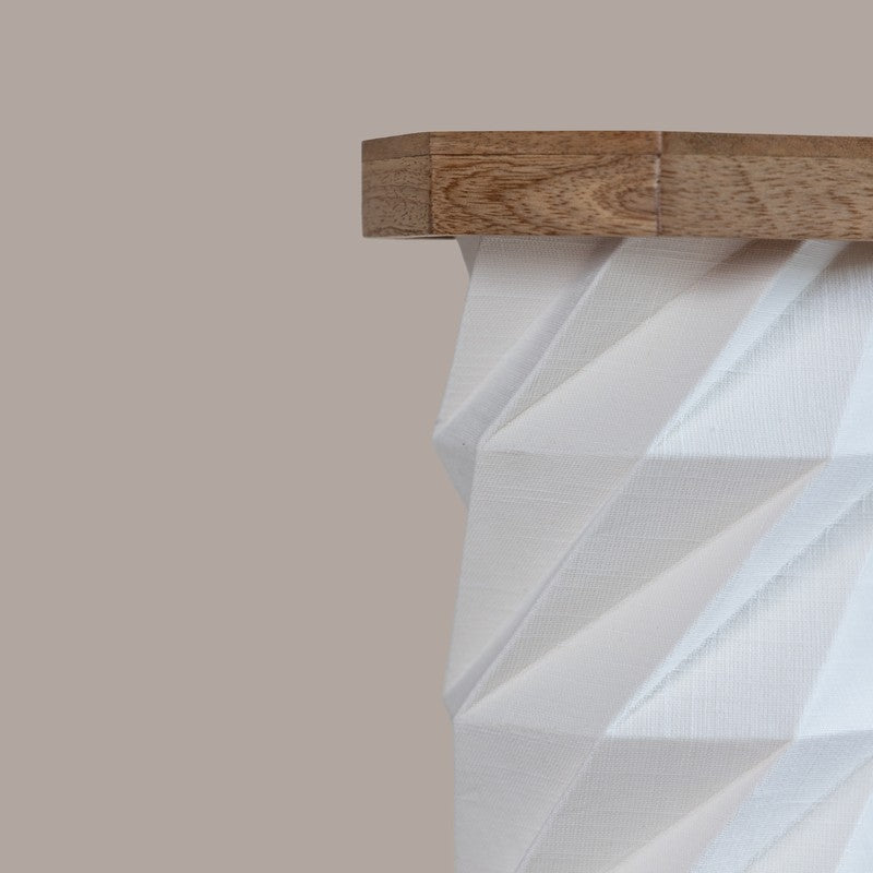 Fig Living Foldplay Cotton Table Lamp - Ivory,Brown media 6
