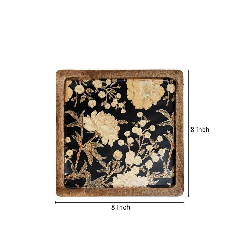 Goldo Glamour Square Mangowood Wood Platter media 5