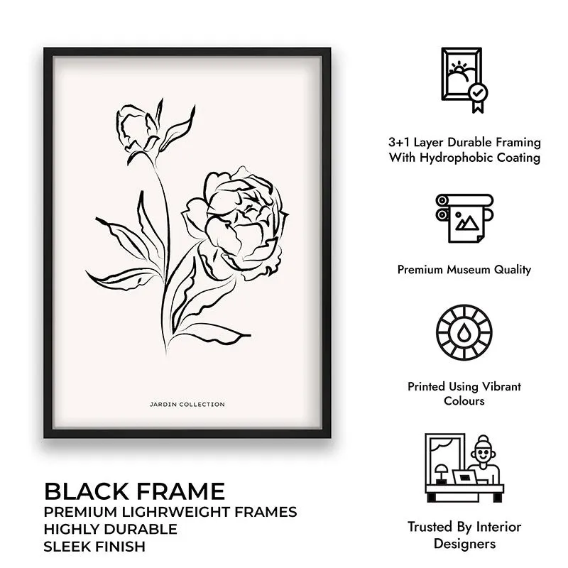 Petalum Canvas Wall Painting With Black Frame media 9