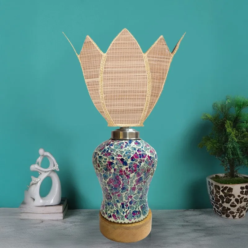 Floranisse Rattan Wooden Table Lamp - Multicolor media 3