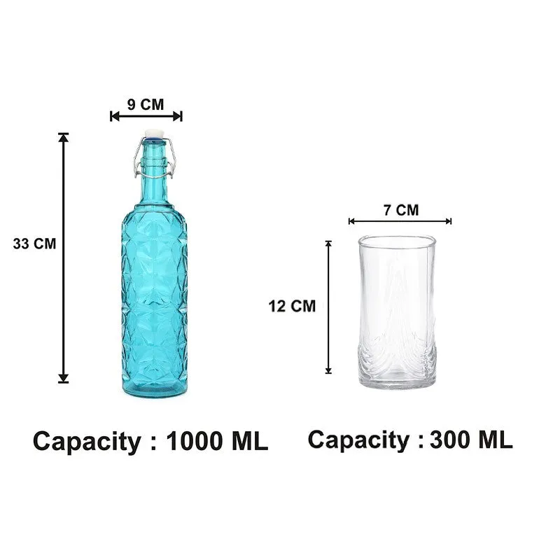 Zayden 1000 mL Water Bottle With 300 mL Glasses - Five Piece Set media 7