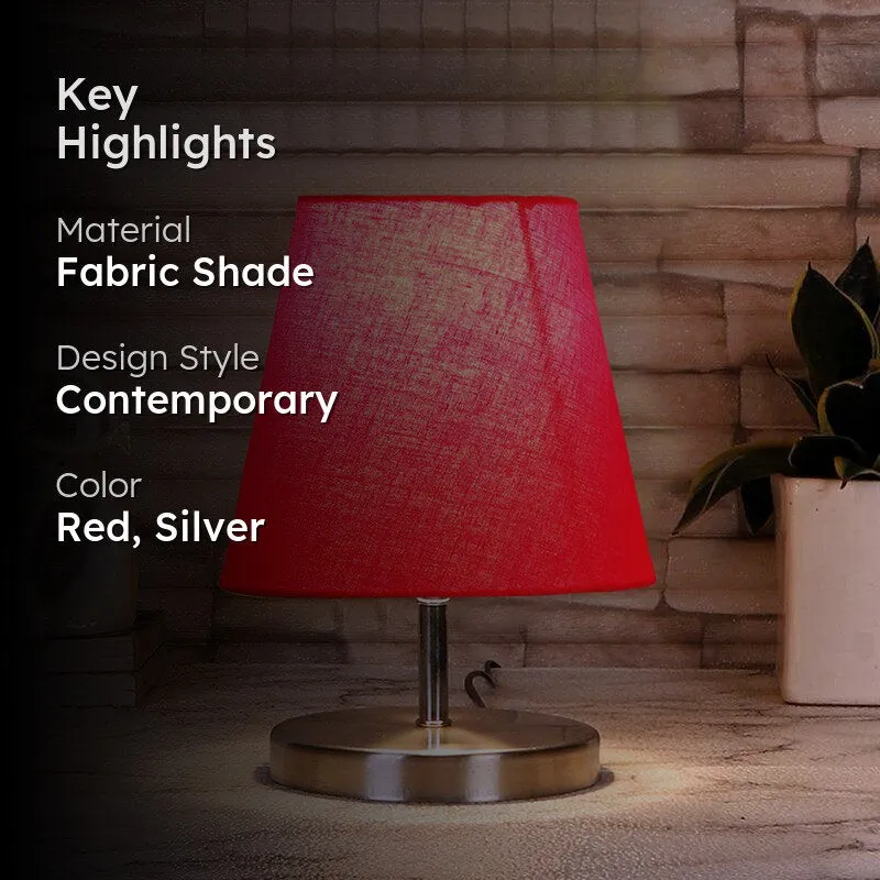 Vidro Fabric Table Lamp - Red,Silver media 2