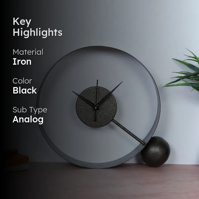 MonoTime Analog Table Clock - Grey media 2