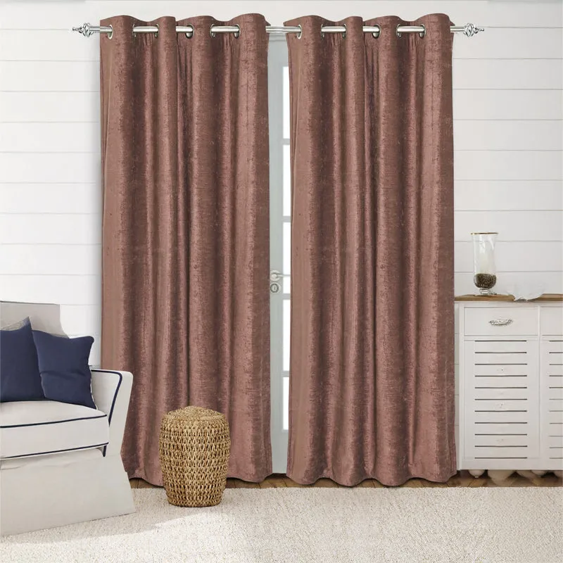 Saral Home Auriels Blackout Curtain (Brown) - Set Of Two media 1
